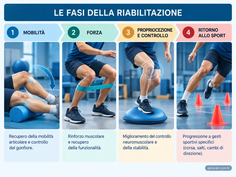 le fasi di riabilitazione del ginocchio